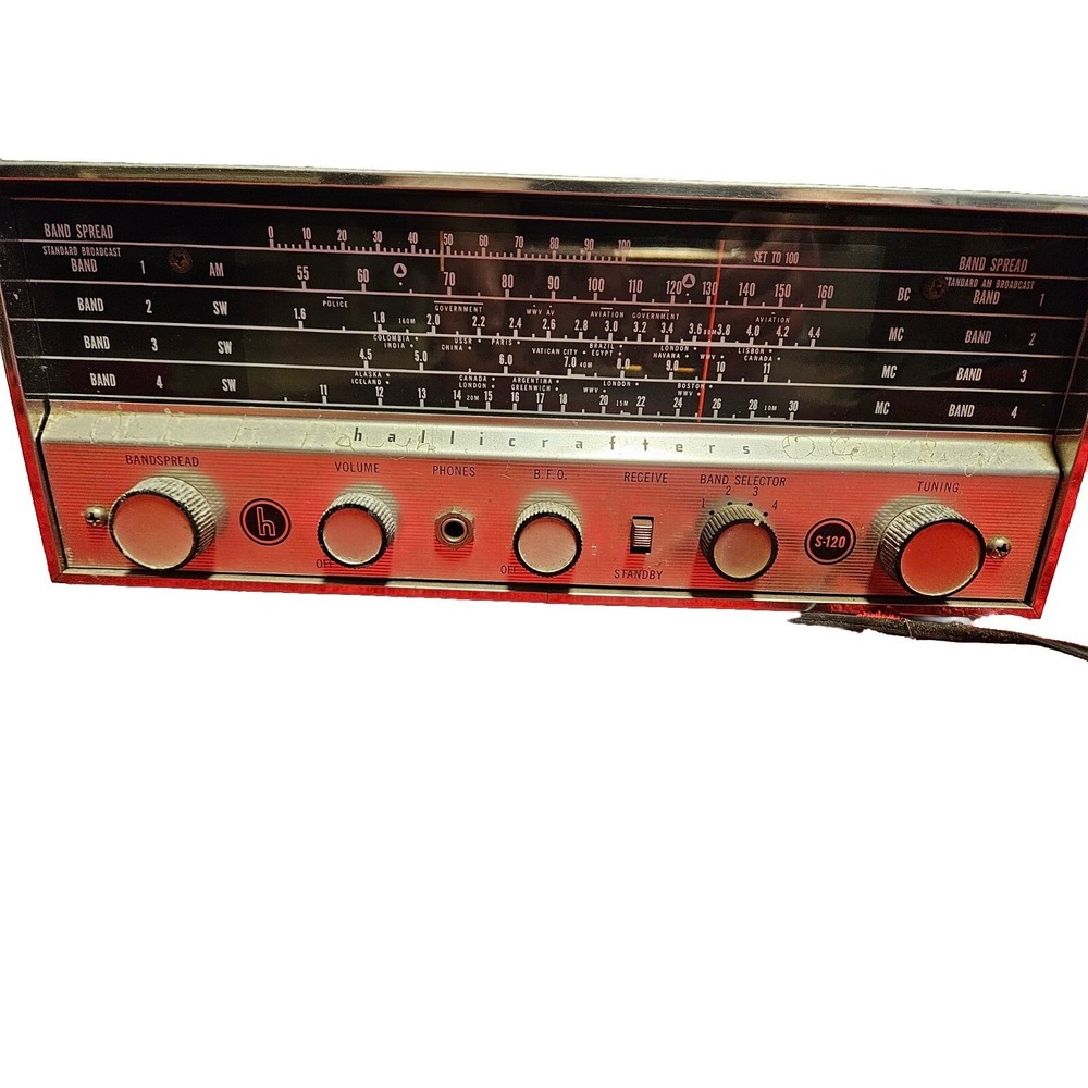 Hallicrafters Vintage Radio S-120 Shortwave Receiver 4-Band SW S120 Read